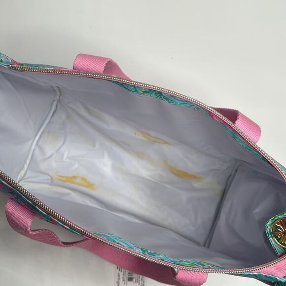 Lilly Pulitzer Thermal Insulated Lunch Tote Bag in Little Fishes Print - Picture 7 of 7
